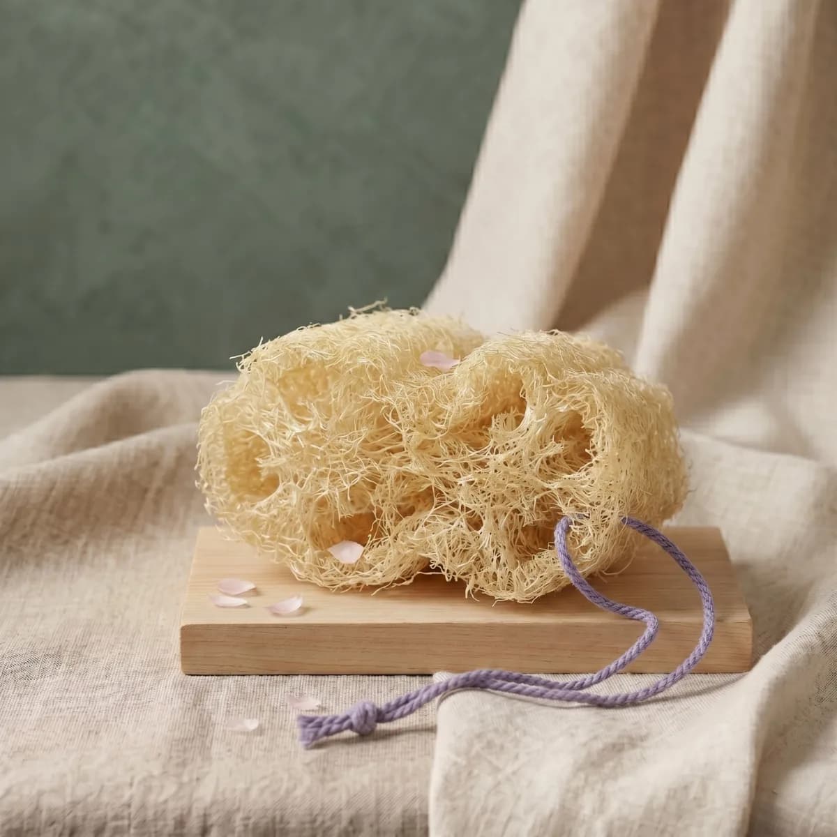 Natural Loofah on a Cord
